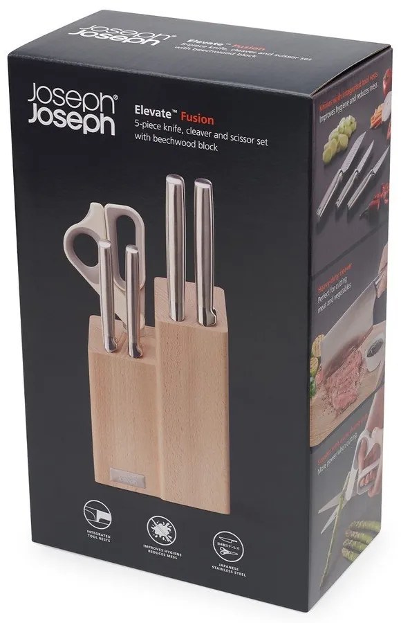 Rozsdamentes acél kés készlet tartóval 5 db-os Elevate Fusion – Joseph Joseph