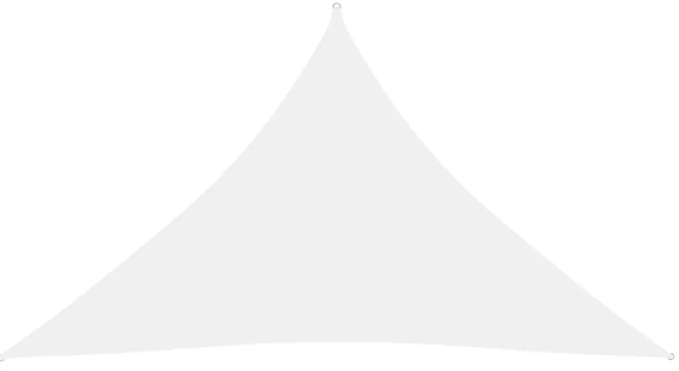 fehér háromszögű oxford-szövet napvitorla 2,5 x 2,5 x 3,5 m