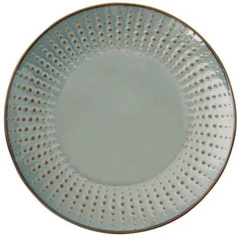 Porcelán lapostányér 26cm,Drops Celadon