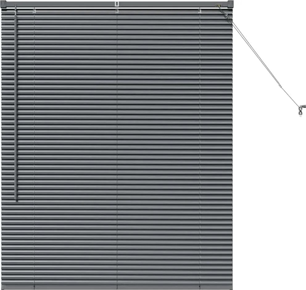 vidaXL Zsalugáter Redőnyök Sötétszürke 130 x 100 cm Alumínium