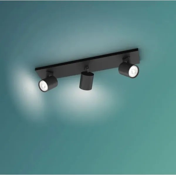 Philips - LED RGBW dimmelhető spotlámpa RUNNER 3xGU10/6,5W/230V fekete