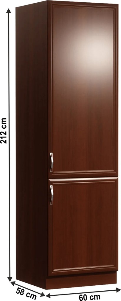 Hűtő beépítő szekrény D60ZL, jobbos, dió Milano, SICILIA
