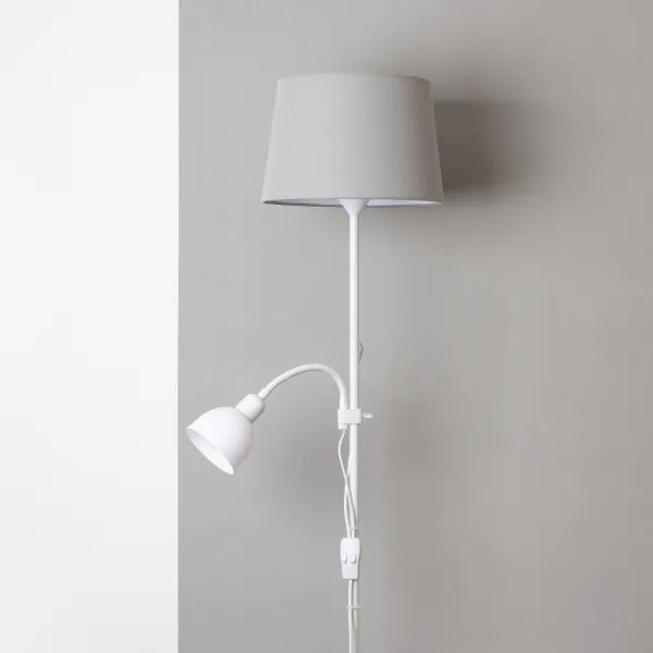 Brilagi - CERIA állólámpa 1xE27/100W/230V + 1xE14/25W fehér/szürke