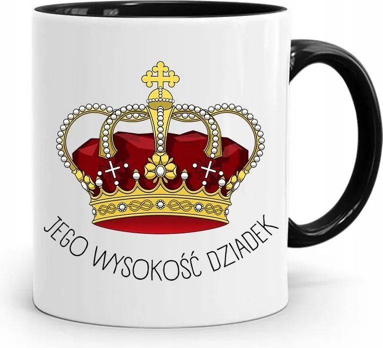 Fekete Bögre Nagypapának Őfelsége Nagypapa fényképes nyomattal