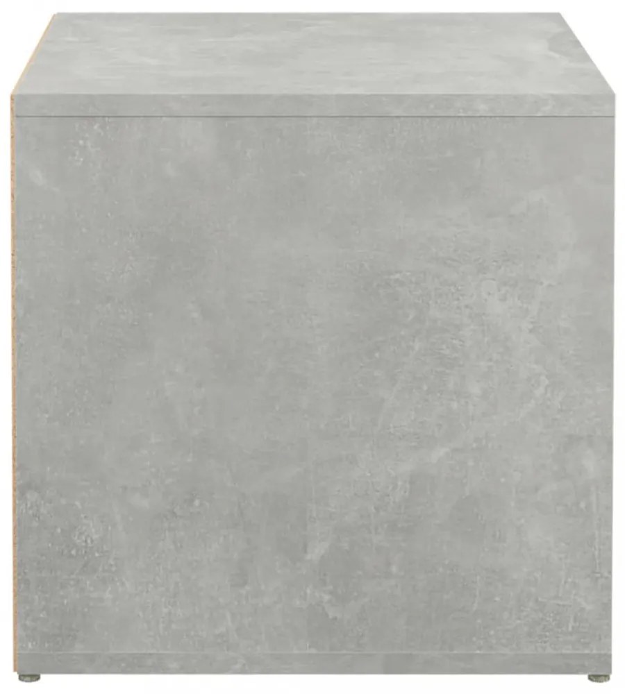 betonszürke szerelt fa tárolódoboz 40,5 x 40 x 40 cm