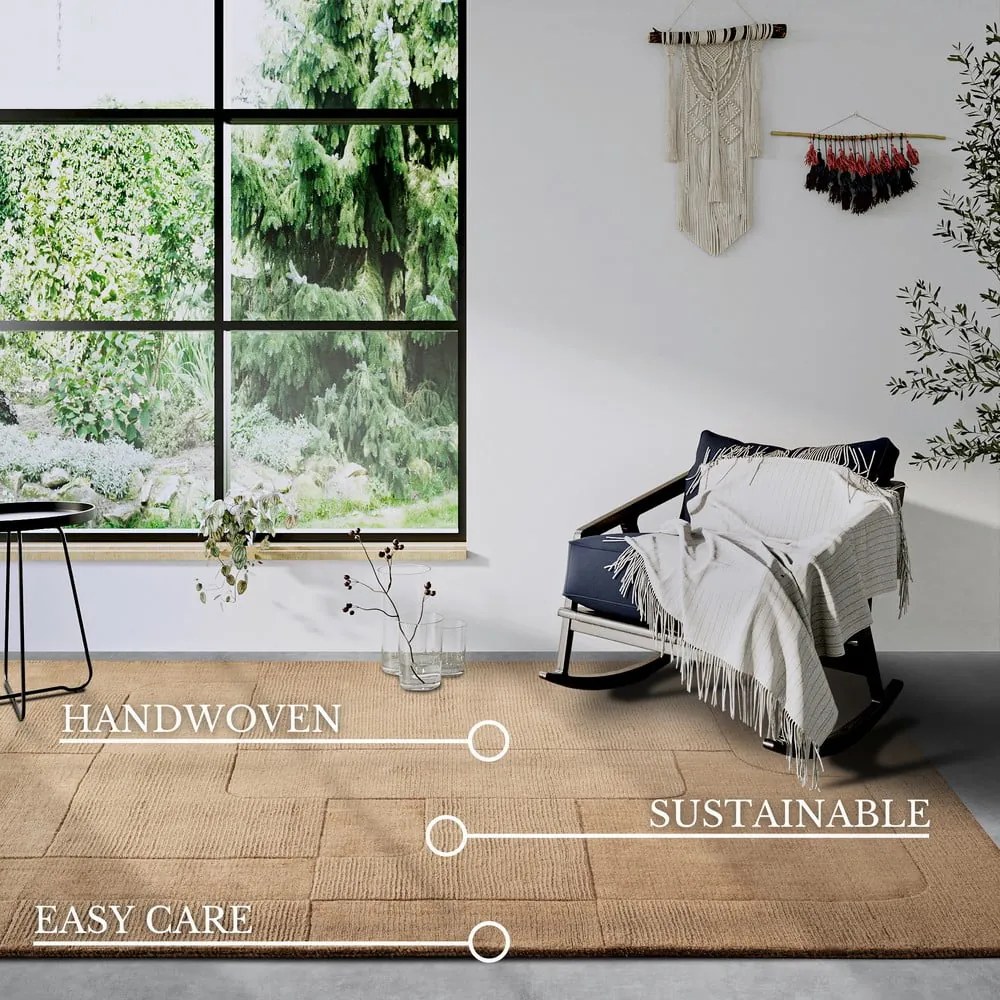 Bézs kézi szövésű gyapjú szőnyeg 160x230 cm Charlotte – Villeroy&amp;Boch