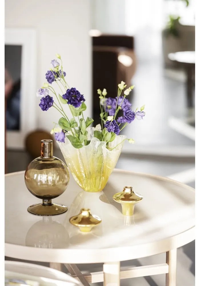 Natúr színű kerek dohányzóasztal kerámia asztallappal 90x90 cm Marsden – Rowico