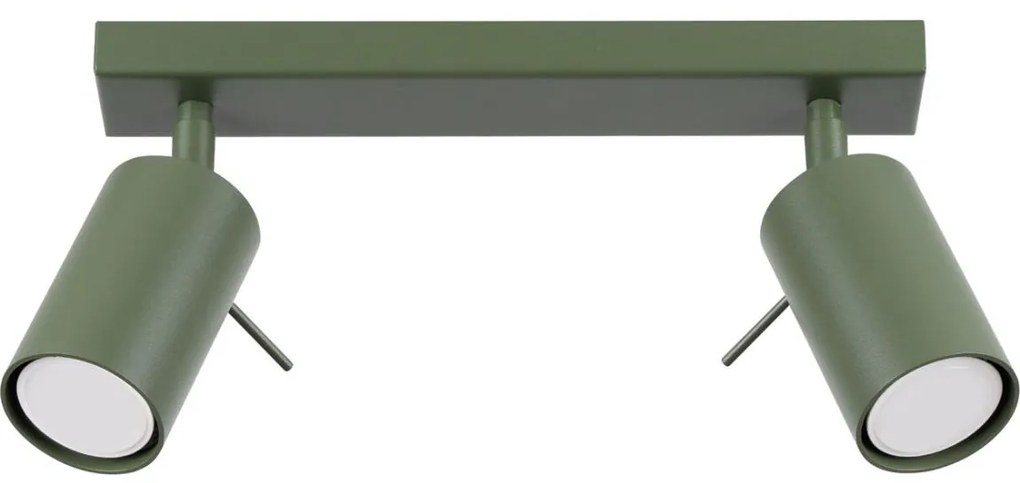 Sollux SL.1501 - Spotlámpa RING 2xGU10/10W/230V zöld