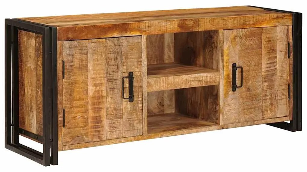 TV szekrény Barna 120 x 30 x 50 cm Tömör durva mangófa