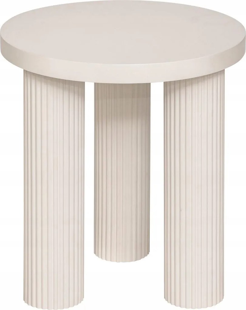 Dohányzóasztal Kerek Mdf Krém Bézs 40 x 45 CM Beltéri