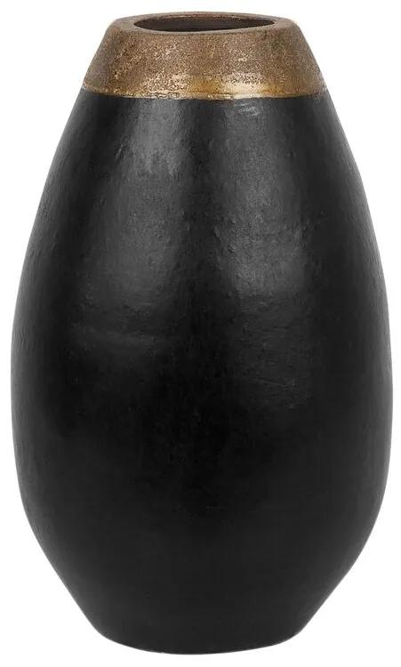 Elegáns Fekete Dekor Váza CORIA Beliani