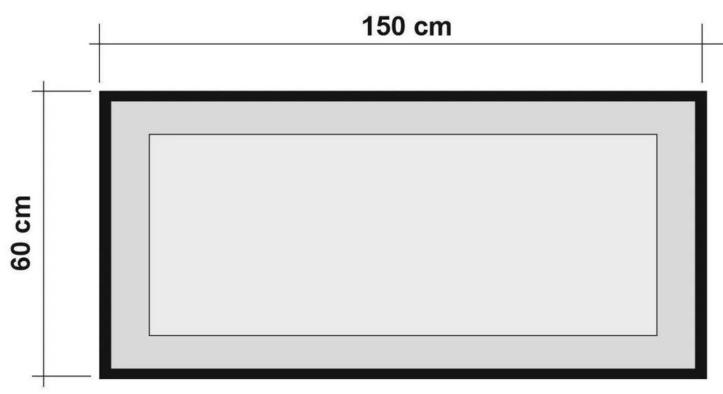 Idea Black and Atlantic Pine tükör, 150 cm, L