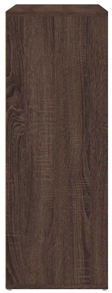 2 db barna tölgy színű szerelt fa tálalószekrény 60x31x84 cm