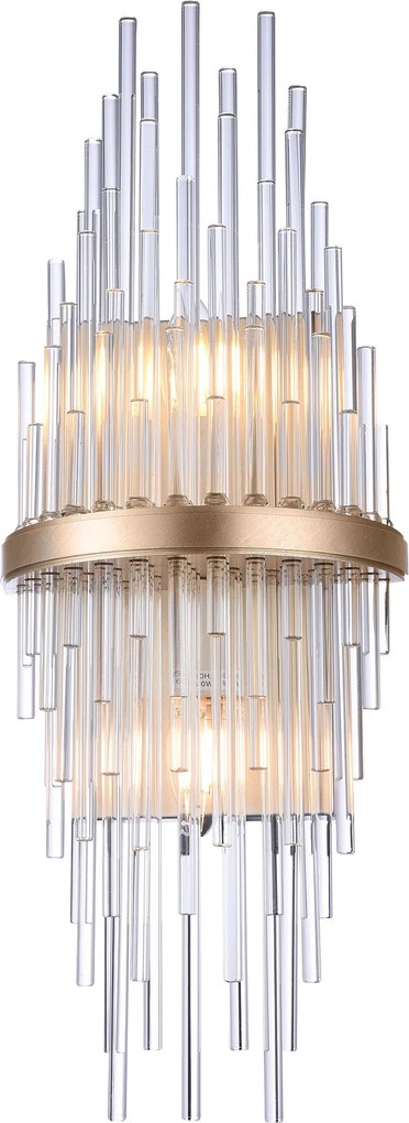 Cosmolight glamour kristály fali lámpa reykjavik átlátszó pezsgő cosw02073cp