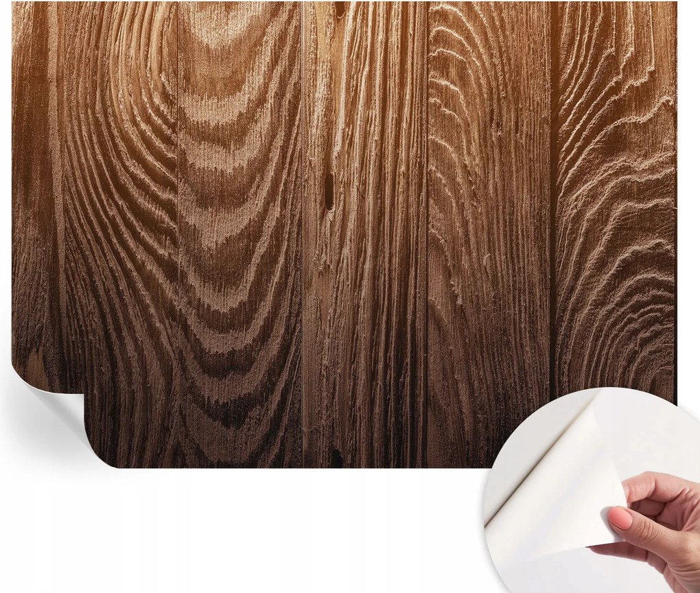 Öntapadós fotótapéta a konyhába Mosható fa tégelyek 208x146 cm