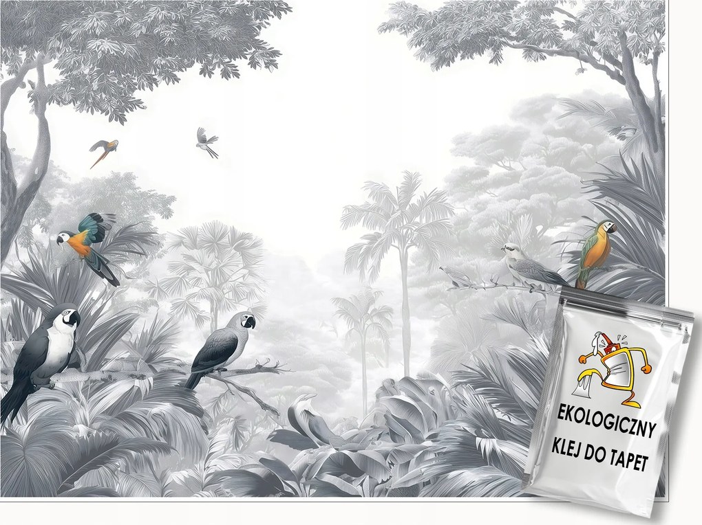 Fotótapéta Dzsungel Madarak Erdő Papagájok Hálószoba Nappali Flizelina 300x210