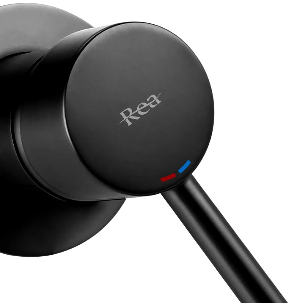 Falra szerelhető csaptelep Rea Lungo LONG black mat + box