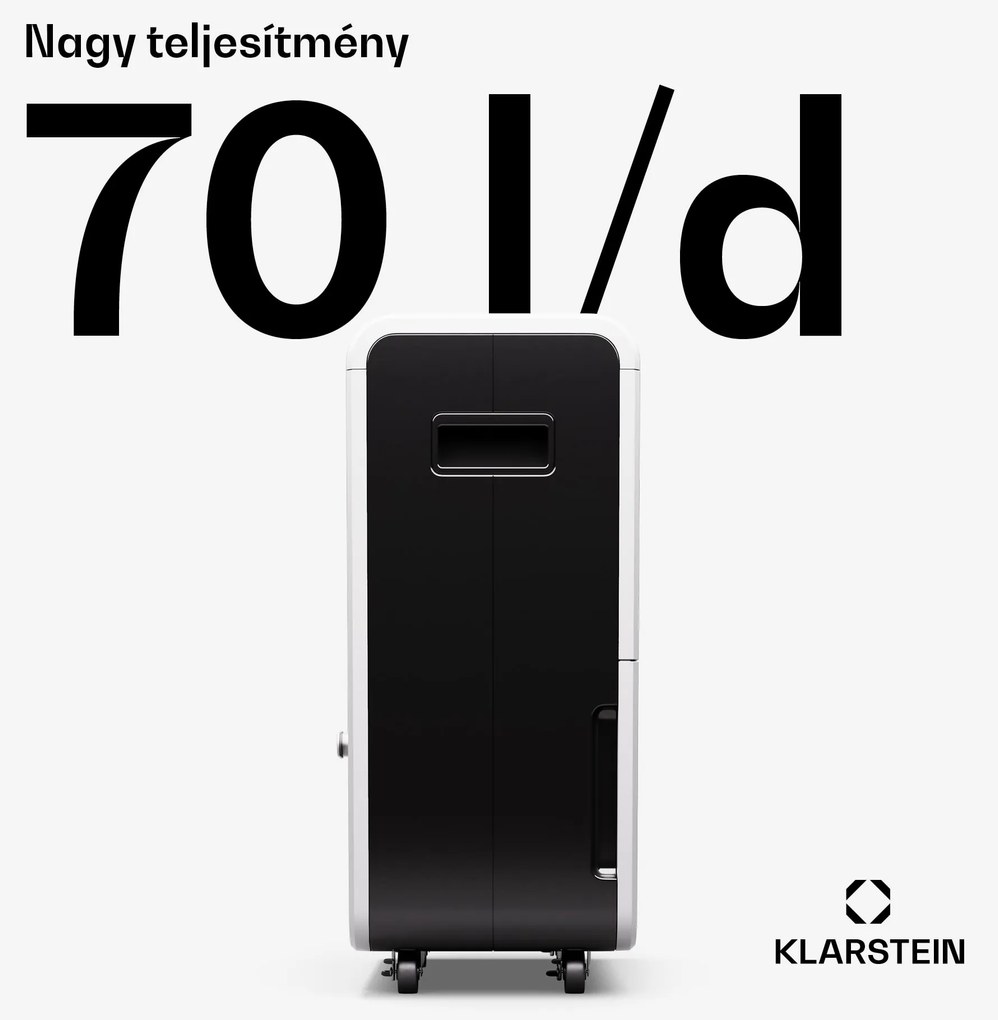 Klarstein DryFy Grand Smart 70, párátlanító, WiFi, kompresszor, 70l/24ó, 90-140 m²