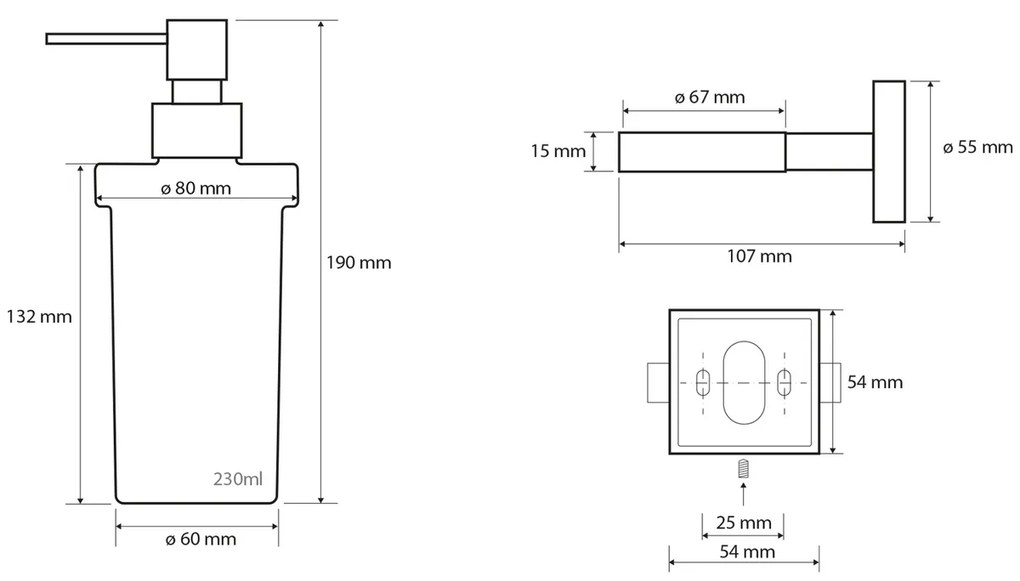 SAPHO XQ100 X-Square szappanadagoló 250 ml,krómozott