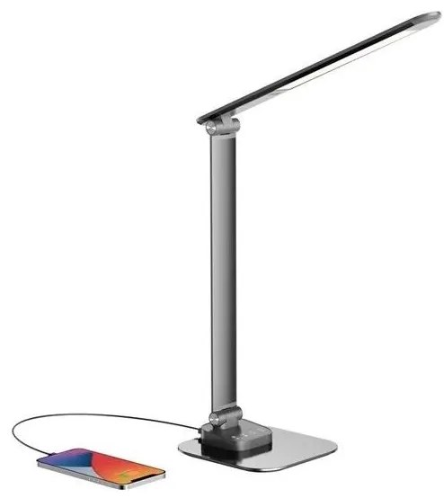 LED állítható asztali lámpa USB-vel LED/7,5W/230V 3000K/4000K/5500K antracit