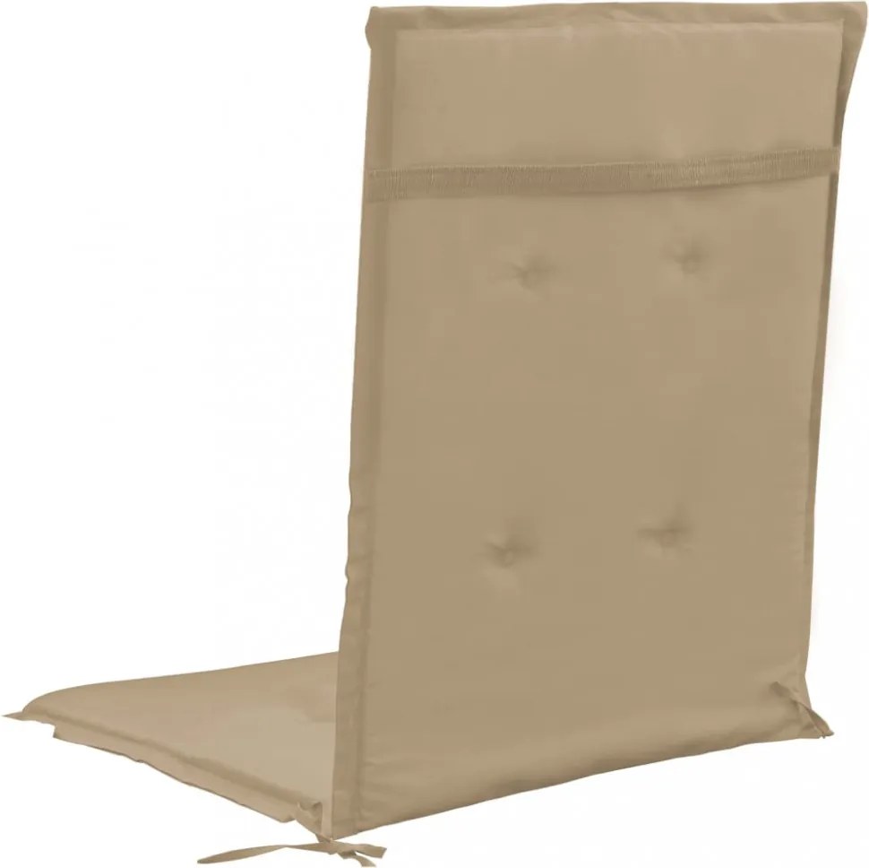 2 db bézs szövet kerti magas háttámlájú székpárna 120x50x3 cm