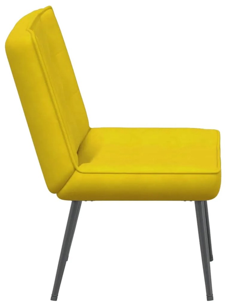sárga bársony pihenőfotel 64 x 74 x 84 cm