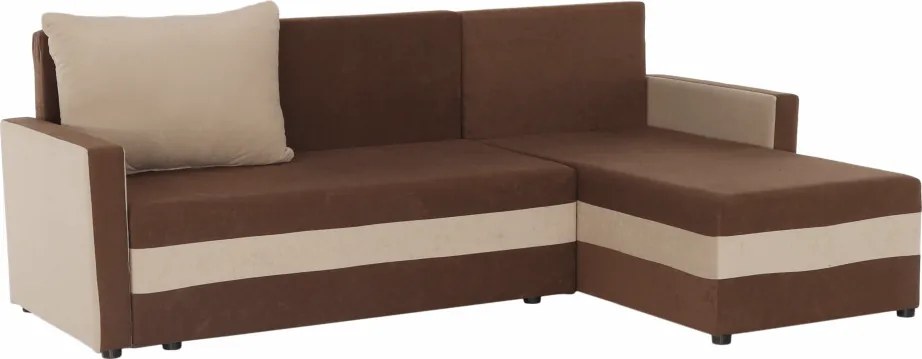 Univerzális ülőgarnitúra, barna/bézs, PAULITA NEW