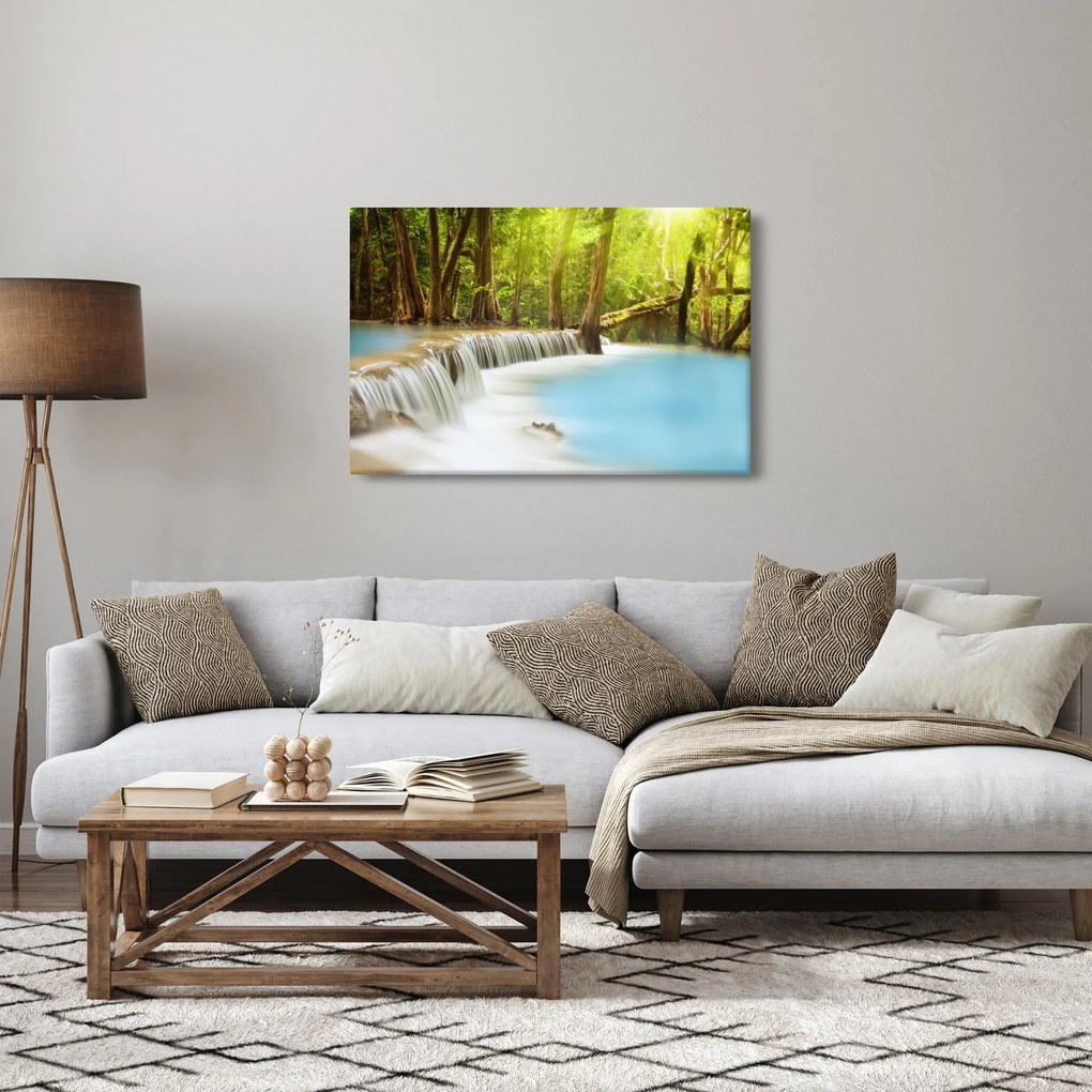 uay Mae Kamin vízesés képe erdőben (90x60 cm)