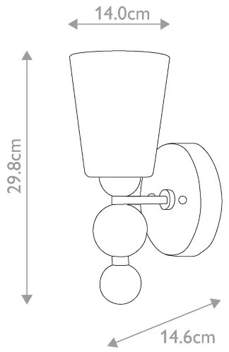 Hinkley HK-ZELDA1-PN - ZELDA fali lámpa, 1 x E27, 60 W, 230 V, fényes króm