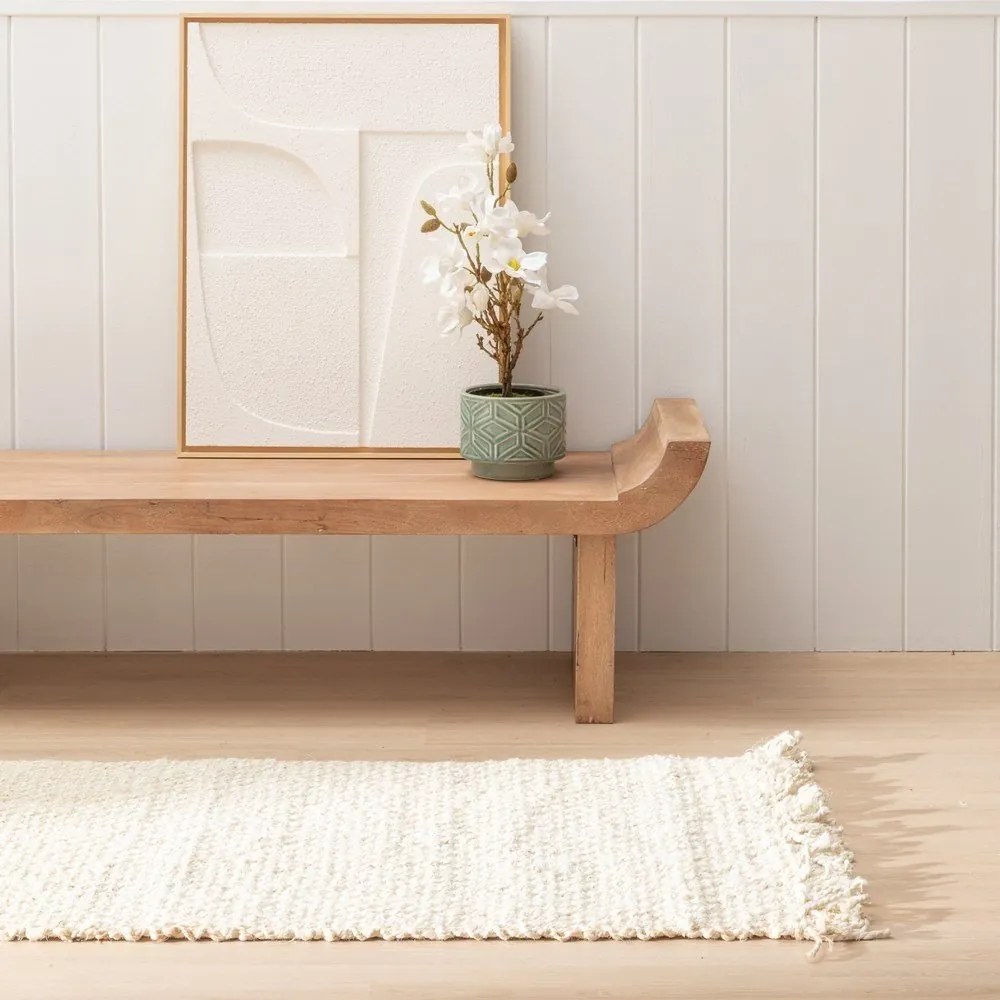 Krémszínű juta futószőnyeg 70x170 cm Altea – Ixia