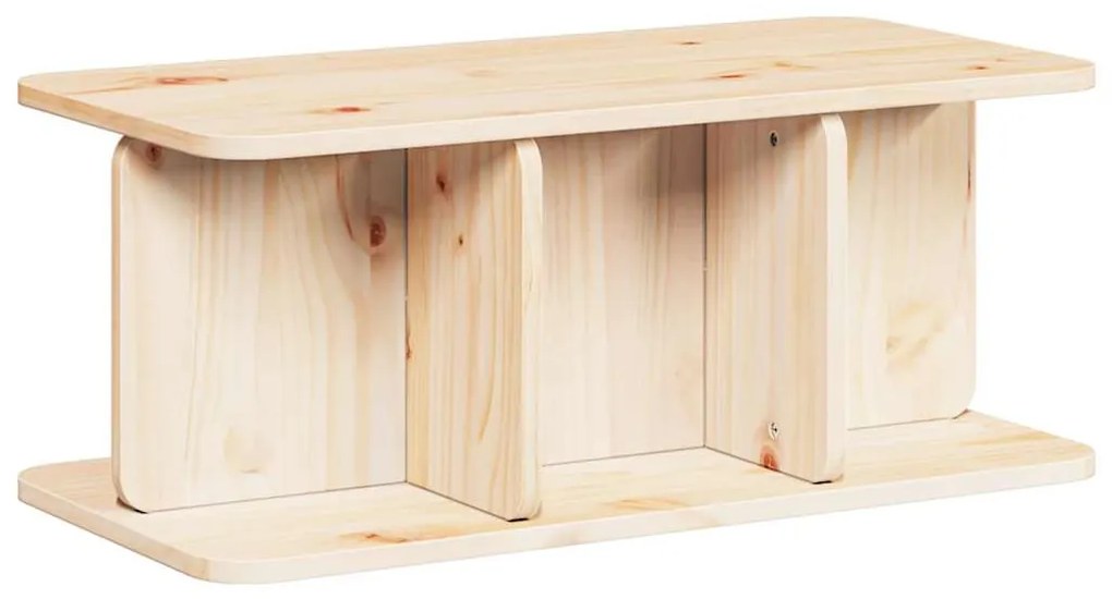 Dohányzóasztal Természetes 80 x 39,5 x 33,5 cm Tömör fenyőfa