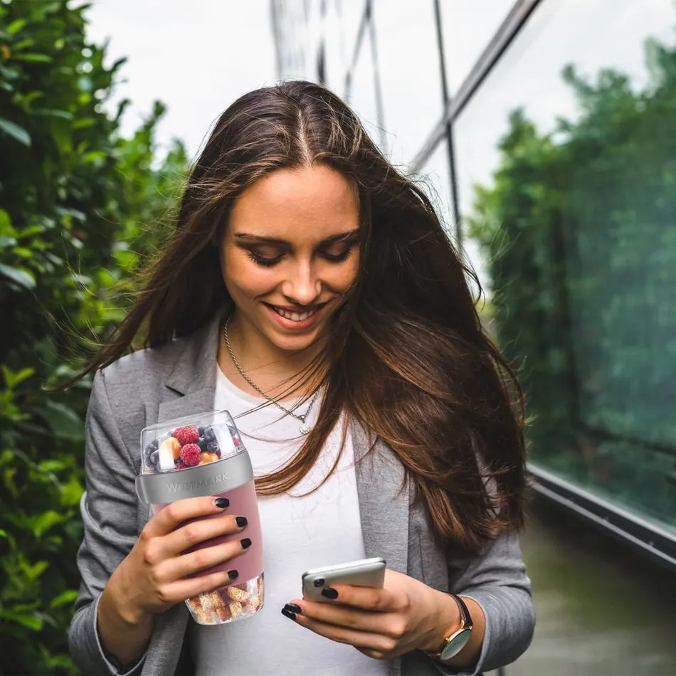 Westmark háromrészes ételtartó edény, 1150 ml, rózsaszín, L