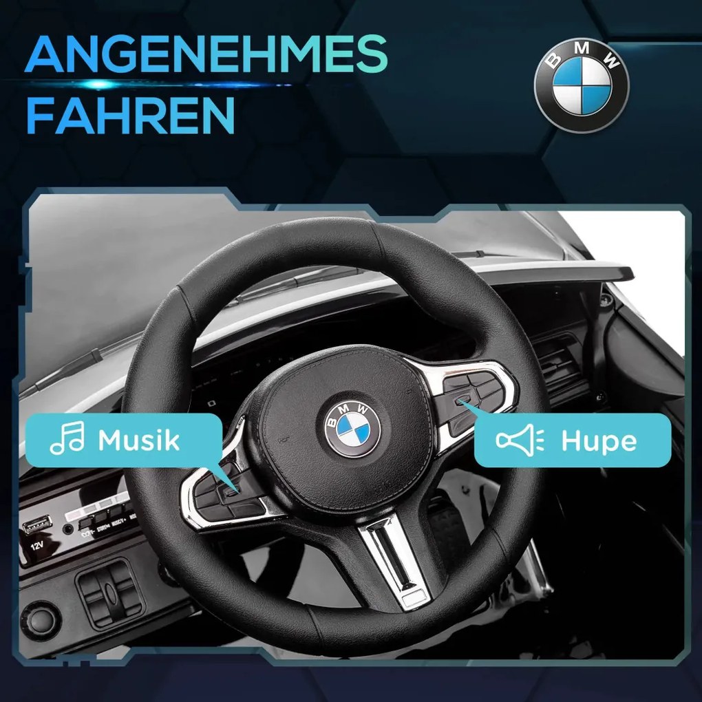 AIYAPLAY Elektromos gyerekautó BMW M4, hang és fény, 3-5 km/h, távirányítóval, fekete