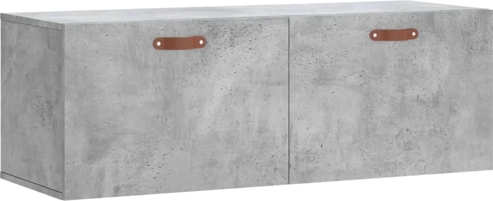 vidaXL betonszürke szerelt fa faliszekrény 100 x 36,5 x 35 cm