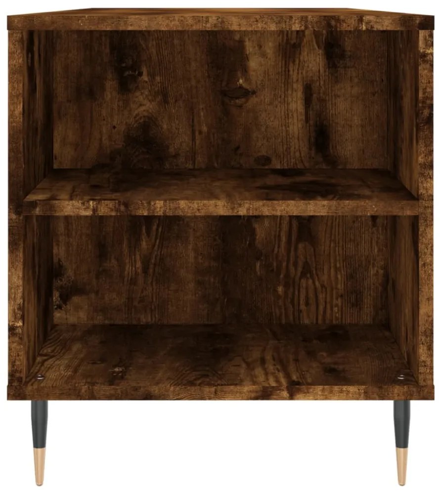 füstös tölgy színű szerelt fa dohányzóasztal 102x44,5x50 cm