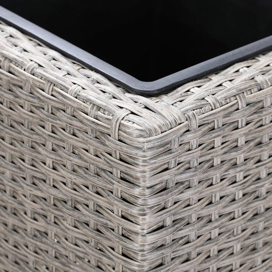 Casaria® Virágláda 95x27x60 cm krémszínű - 4 edény