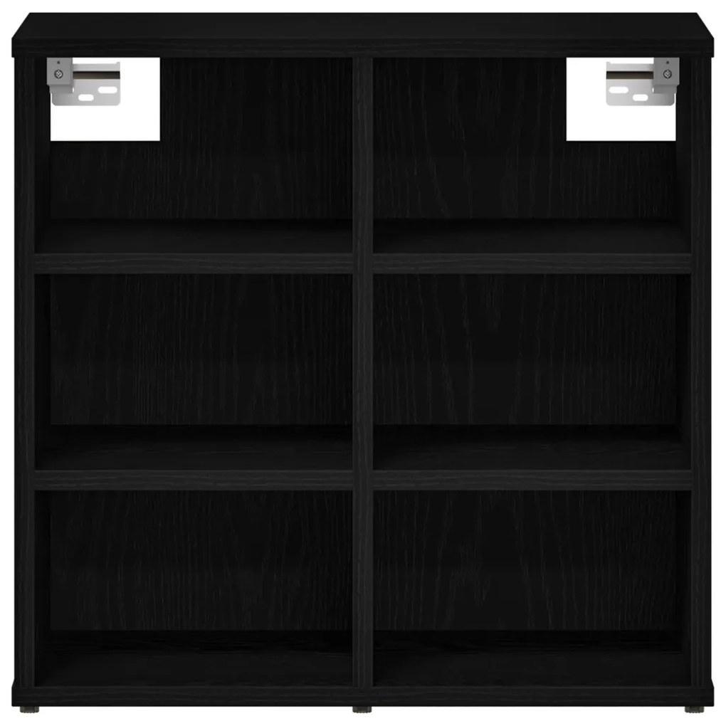 vidaXL Cipőszekrény 2 pcs Fekete tölgy 52 x 30 x 50,5 cm Faanyag