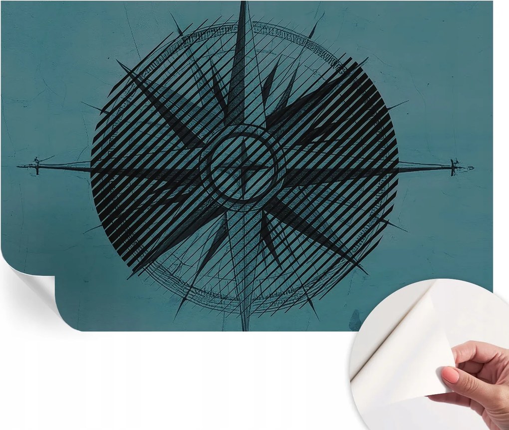 Öntapadós fali fotótapéta Hálószobába Tengeri iránytű 104x70 cm