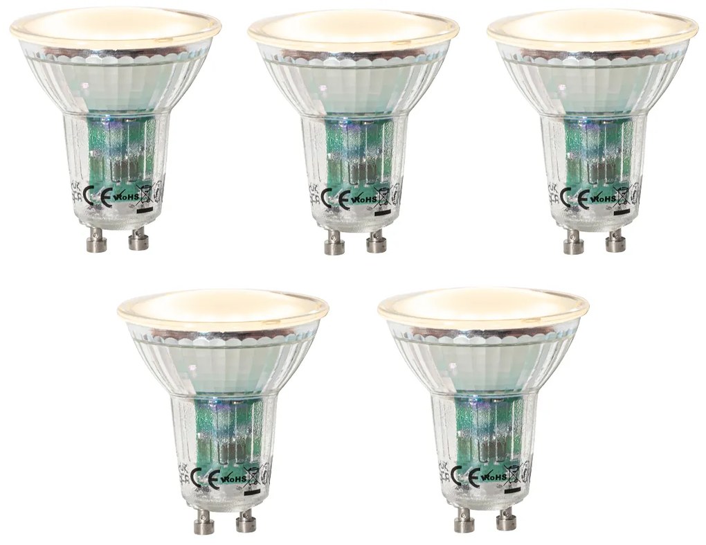 5 darabos GU10 dimmelhető LED izzók szett alkonyatérzékelővel 3W 200 lm 2200K