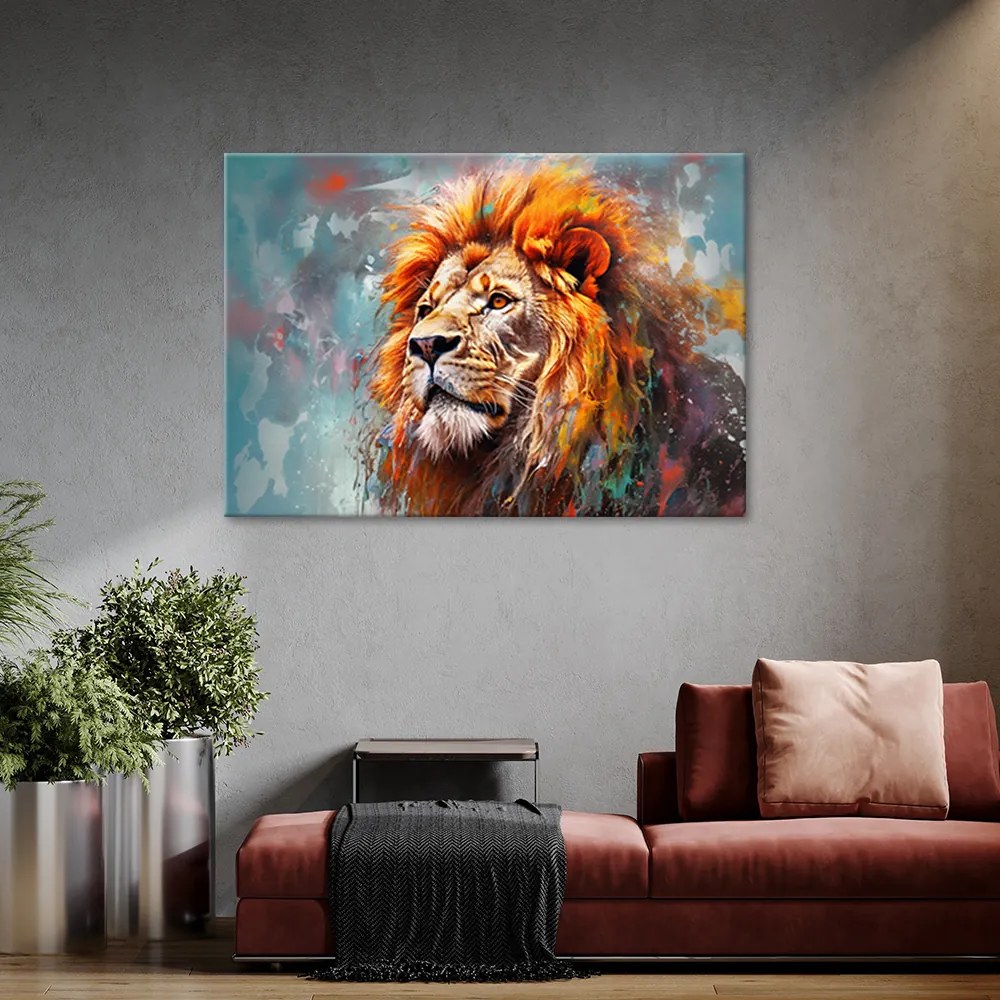 Gario Vászonkép Figyelmes oroszlán Méret: 120 x 80 cm
