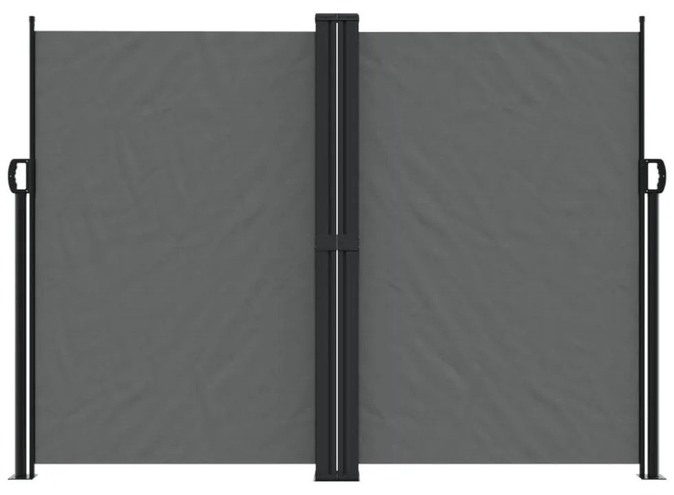 antracitszürke behúzható oldalsó napellenző 180 x 600 cm