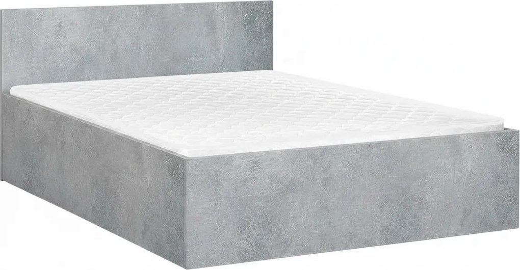 Ágy SOFIA 120 x 200 cm, beton Ágyrács: Léces ágyrács, Matrac: Deluxe 10 cm matrac