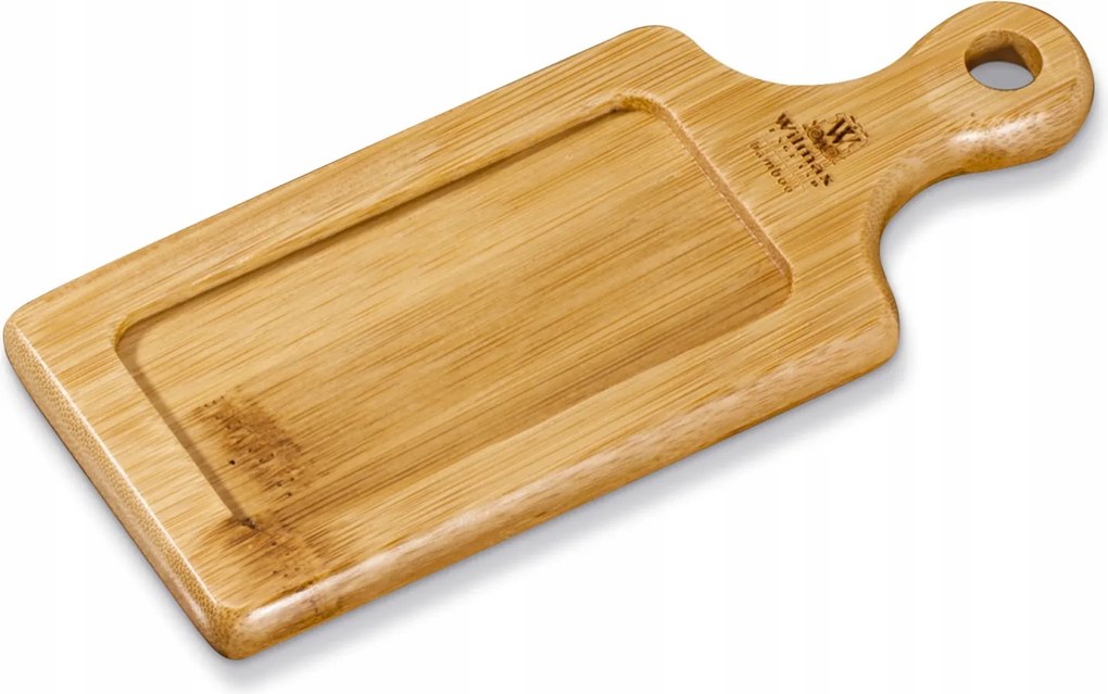 Wilmax négyszögletes bambusz tálaló tálca 17x7 cm