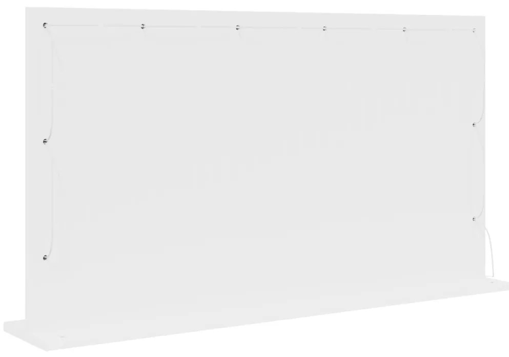 LED világítással ellátott tükör Fehér 100x55x18 cm