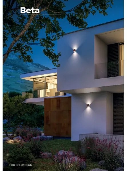 Redo 9080 - LED kültéri fali lámpa BETA LED/6W/230V 3000K IP54 barna