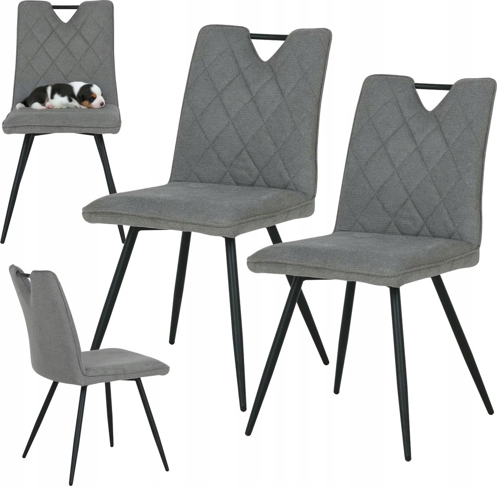 2 db-os kárpitozott szék szett Dalia szürke loft étkező nappaliba