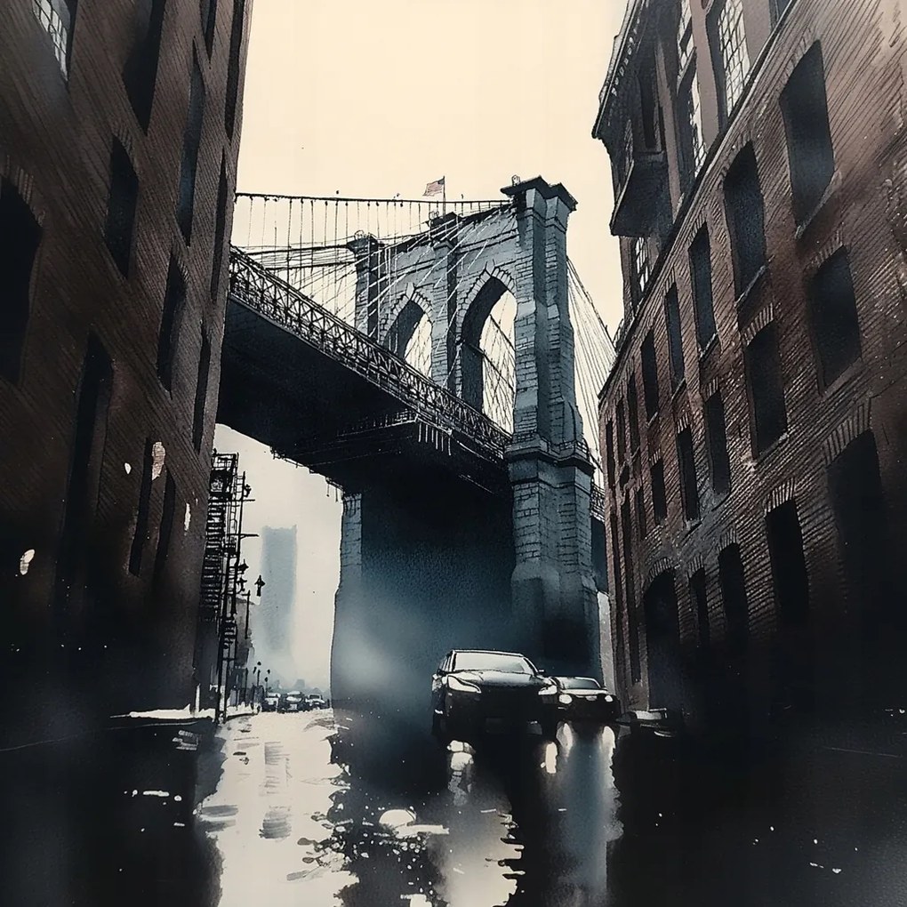 Canvas Vászonkép New York Város New York Brooklyn Híd 80x80