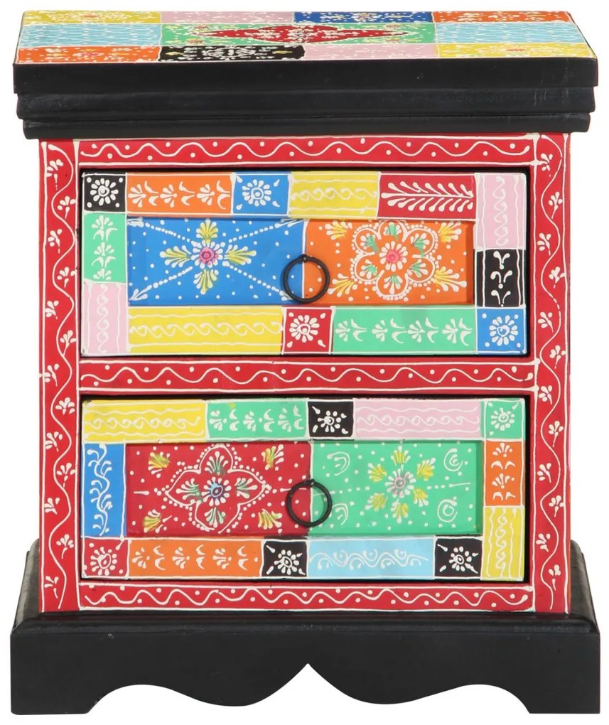 Éjjeli szekrény 2 db Többszínű 40x35x45 cm Mérnöki fa