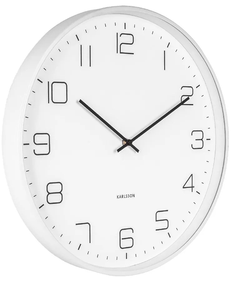Lofty fehér falióra, ø 40 cm - Karlsson