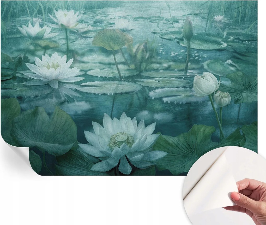 Fotótapéta Fali tapéta Hálószobába és Nappaliba Vízi virágok 152x104 cm